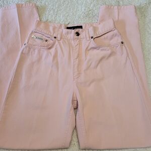Escada Sport Pink Jeans 38 US 6/8 Made In Italy Straight Leg Cotton Designer